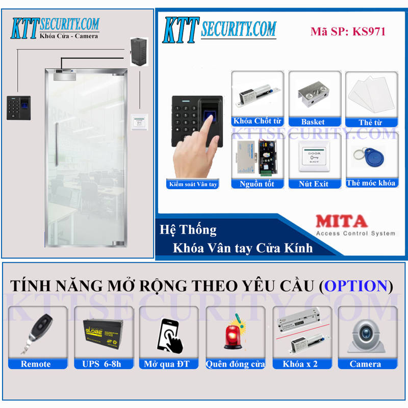 Khóa cửa vân tay cho văn phòng